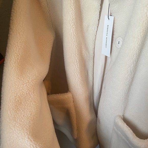 Rebecca Minkoff White Ivory Harley Faux Fur Teddy Coat Jacket - Picture 3 of 11